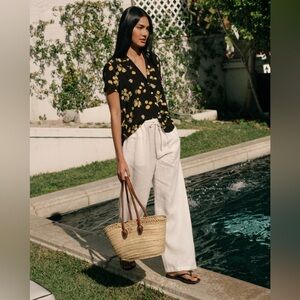 Whimsy + Row Kira pant, coconut linen size L